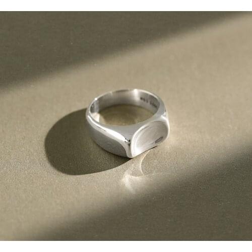 New 100% 925 sterling silver Smooth concave rings for women fine jewelry, silver 925 wedding ring accessories friends gifts