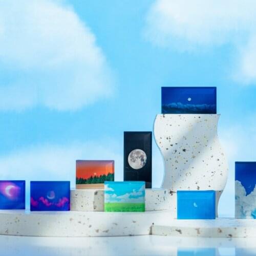 1pcs Go To Four Seasons Fridge Magnet Star Moon Acrylic Magnetic Button for Whiteboard Refrigerator Memo Photo Tips Office F624