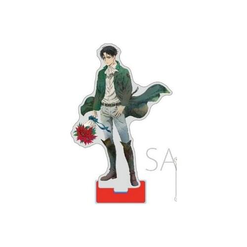 2021Anime Attack on Titan Mikasa Levi Ackerman Armin Arlert Acrylic Stand Model Gift Plate Birthday Keychain Pendant Keyring Toy