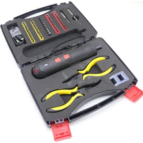 3.6V Mini Electrical Screwdriver Set Smart Cordless Electric Screwdrivers USB Rechargeable Handle with 50 pcs Drill for DIY Toys