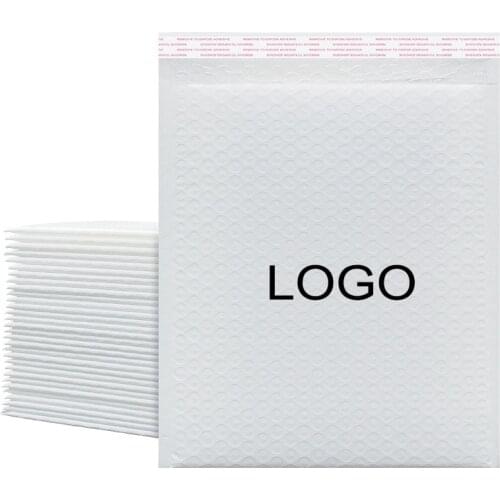 50pcs Custom Logo Bubble Mailers Poly Bubble Mailer Self Seal Padded Envelopes Gift Bags Packaging Bags For Clothing Cosmetic