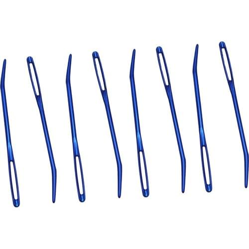 8pcs DIY Aluminium Hand Sewing Yarn Darning Tapestry Needles Craft Bent Tip