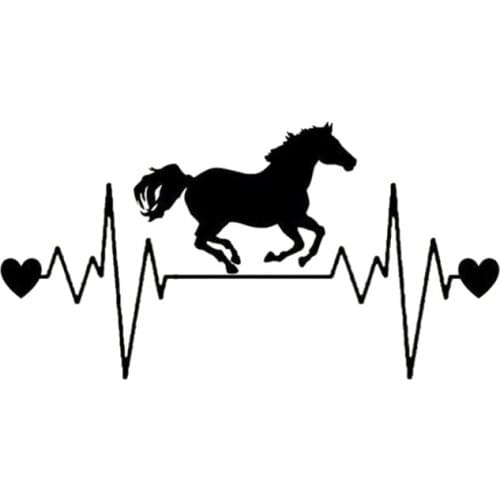Horse Car Sticker Heartbeat Rear Windshield Rood Decor Removable AL414