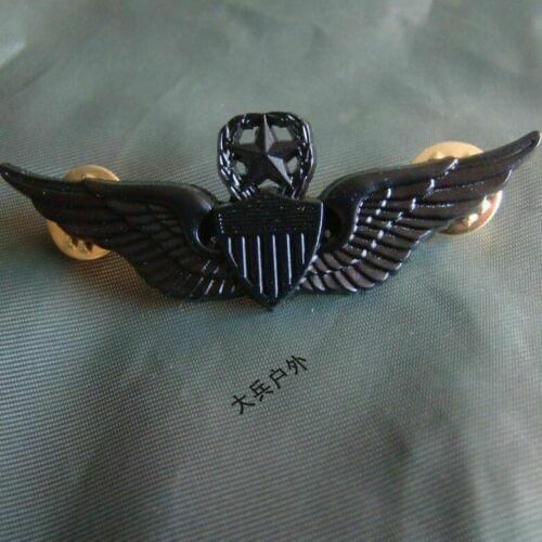 US Army Command Pilot Wings Metal Badge Pin Black Brooch Military armyshop2008