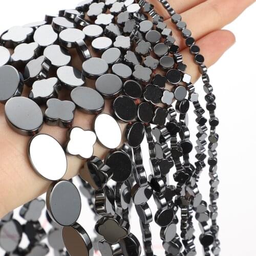 Black Hematite Beads Natural Stone Beads Round Loose Beads For Jewelry Making DIY Bracelet Accessories Beads 4-10mm