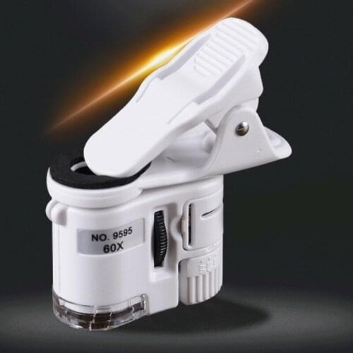 60x Digital Microscope Camera for Cell Phone With LED Light Phone Universal Mobile Magnifying Glass Macro Lens Zoom Camera Clip