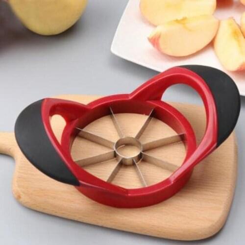 Color apple fruit slicer apple slicer separator corer knife stainless steel cut plastic handle cutter knife
