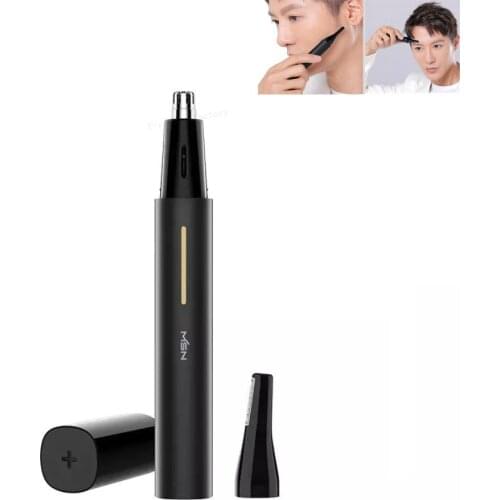 Xiaomi Double Cutter LED Electric Nose Hair Trimmer Temple Eyebrow Shaver Clipper Waterproof 2 in 1 Dual Blade Safe Cleaner Tool