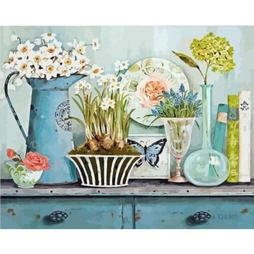 GATYZTORY Colorful Fruit Landscape Painting By Numbers Kits For Adults Unique Diy Gift HandPainted 60x75cm Wall Art Photo