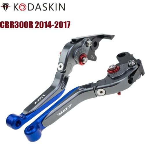 KODASKIN Left and Right Folding Extendable Brake Clutch Levers for Honda CBR300R 2014-2017