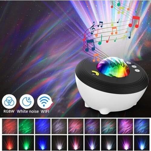 Aurora Star Light Laser Galaxy Starry Sky Ocean Wave Projector Night Light Colorful Nebula Night Lamp Bluetooth-compatible Music