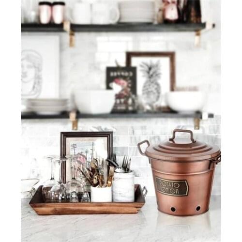 The Mia Copper Potato Onion Bucket