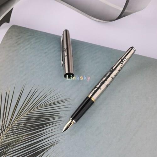 PLATINUM PSB-6000,14k Gold point metal pen,Etching process,good for collection,Soft and moderate,practise calligraphy