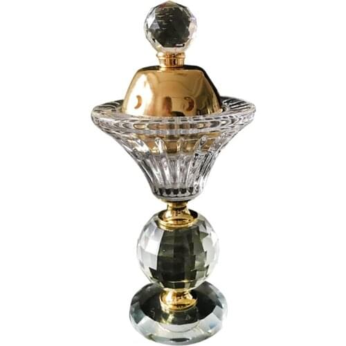 Fashion Artificial Crystal Incense Holder For Bakhoor Oud Frankincense Burner Cone Charcoal Yoga Aromatherapy Home Decoration