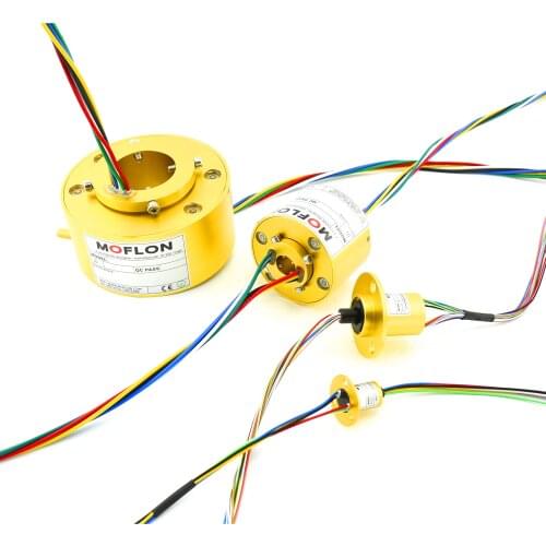 MOFLON slipring through bore slip ring hole size 20mm OD42mm 12X5A electric slip ring
