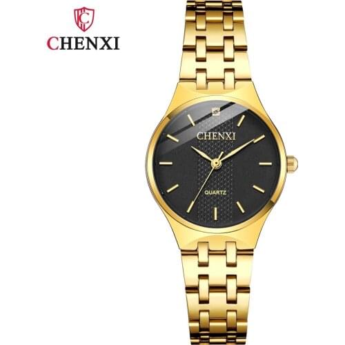 CHENXI Brand Luxury Simple Casual Luxuriou Fashion Classic Business Golden Men Quartz Watches Full Steel Wristwatch Male Relogio