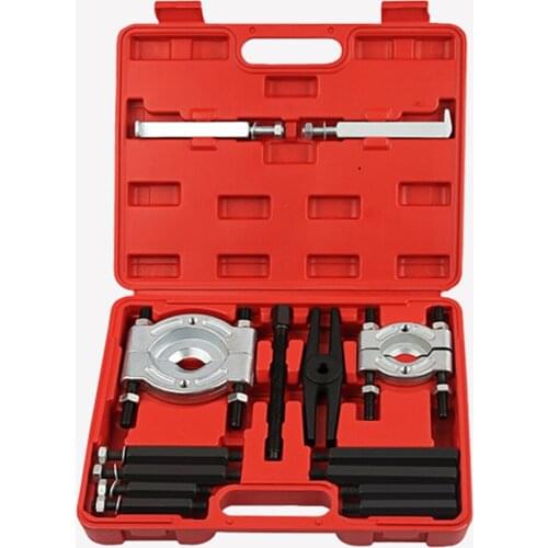 14PC Bearing Separator Set Mechanical Double Disc Pull Type Disc Puller Chuck Pull Code Gearbox Outer Bearing Remover Tool Kit