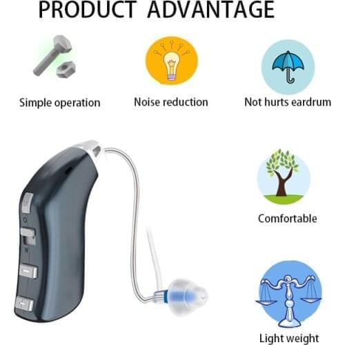 20 Channel 2021 New Best Digital Hearing Aid Rechargeable Mini BTE Sound Amplifier for Elderly With Deafness Hearing Aids Device