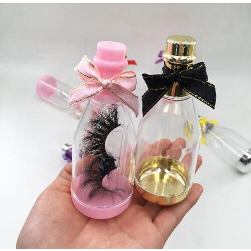 New Arrival Cute Wishing Bottle Eyelash Box for Natural 3D Mink False Eyelashes Custom Lash Box