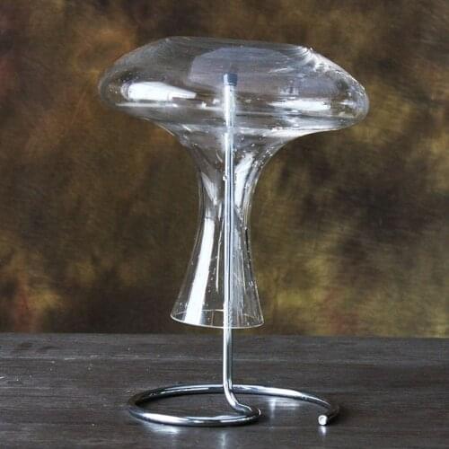 OOTDTY Stainless Steel Wine Decanter Holder Drying Stand Plus Drying Rack Display 30x16cm