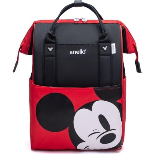 Original Disney Backpack Mickey Student Anti-Theft Burden Relieving Travel Bag Running Away Backpack Multi-Function Large Bag