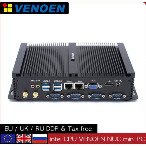 VENOEN Industrial mini computer Core i5 7200U i3 7100U ddr4 Mini Desktop PC windows 10 linux Core i7 4500U Celeron 1007U HD VGA