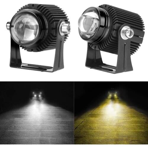 New For Motorcycle,SUV, ATV, Truck, Electric Bicycle, Yacht 30W Headlight High Low Beam Fog Light White Yellow Led Working Light