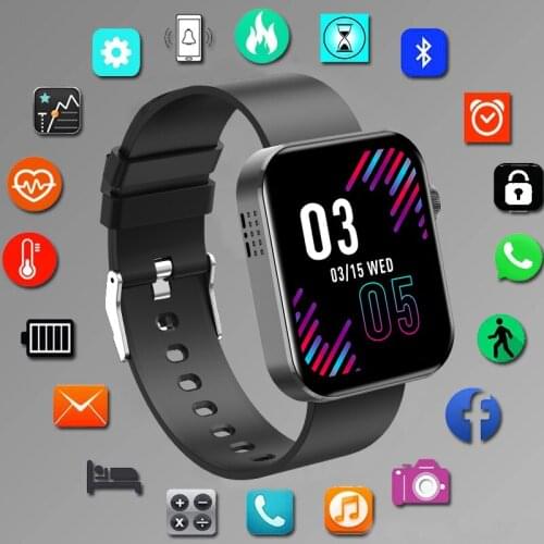 LIGE1.72 inch Smart Watch Men Bluetooth Call Fitness Tracker Heart Rate Monitor IP67 Waterproof Women Smartwatch For Android IOS