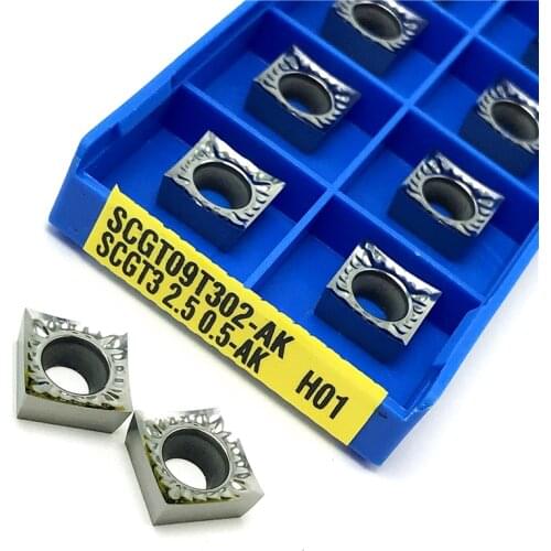 SCGT09T302 AK H01 Aluminum Turning Inserts Lathe Cutter Aluminum Copper Tool High-quality SCGT 09T302 cutting tools