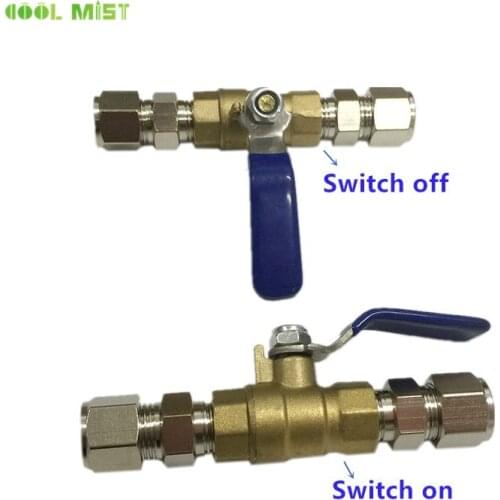 M105 Tubing valve 3/8 OD Tube 1/4 Thread Valve PE Pipe Fitting Hose Straight Backwash Controlled Ball Valve Water Misting System