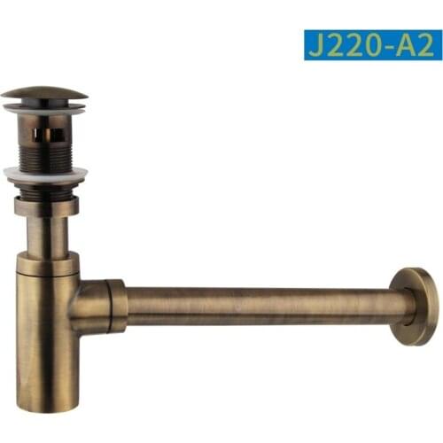 Vidric bronze antique gold brass wall platoon basin water into the wall under the water pipe round water separator