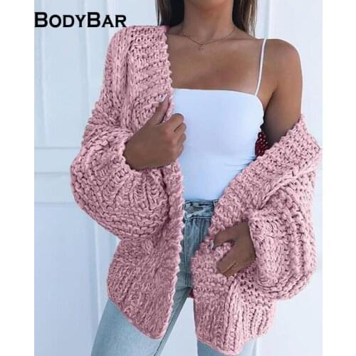 Winter Long-sleeved Knitted Jacket V-neck Solid Color Loose Sweater Ladies Oversized Casual Cardigan Seahorse Hair Jumpers Coats