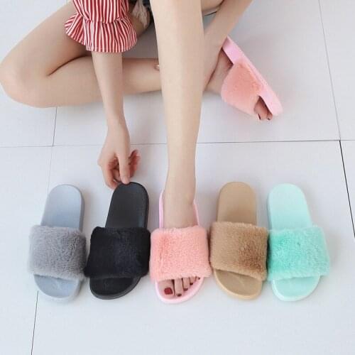 Womens Shoes Autumn 2021 New Womens Slippers, All-match Casual Plush Shoes, Sandals, Flat-bottomed Ladies Slippers