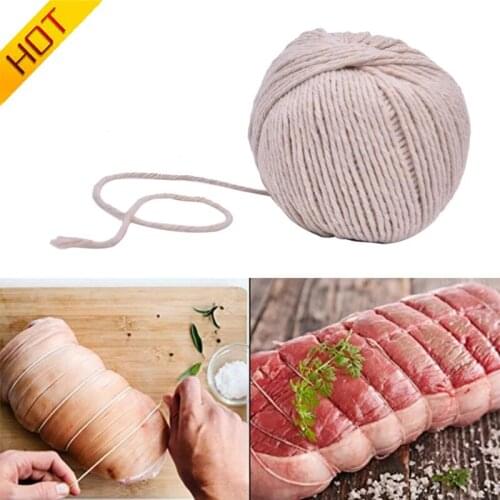 1Roll Cooking Tools Butchers Cotton Twine Meat Prep Trussing Turkey Barbecue Strings Meat Sausage Tie Rope Cord 70M