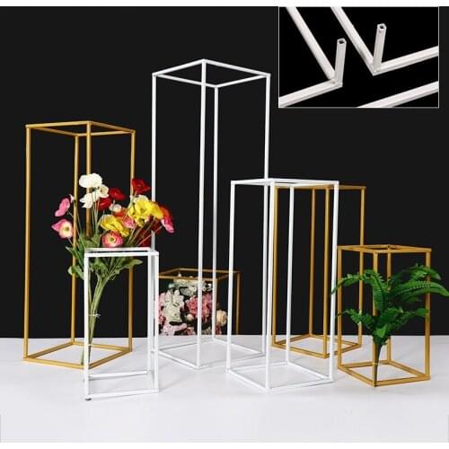 10pcs/lot wedding props Flower Vase Floor Vases Column wedding stage decoration ornaments three-dimensional geometric box road