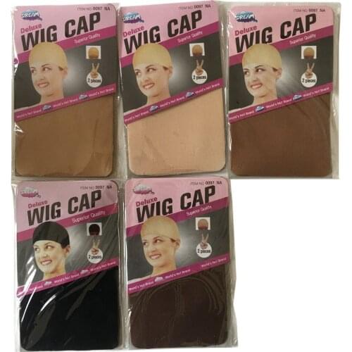 20 pieces (10 packs) Wig Cap Wig Nets Stretch Mesh Snood Hair Net Dark Beige Wig Caps