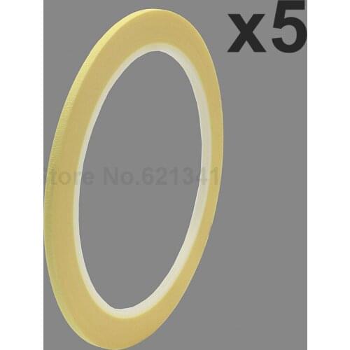 5Rolls Yellow 2.5mm x 25m Draping Tape Pattern Making Supplies Masking Tape & Nail Art Tape Free Shipping