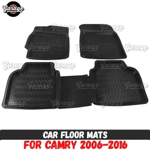 Car floor mats case for Toyota Camry 2006-2017 rubber 1 set / 4 pcs or 2 pcs accessories protect of carpet car styling decor