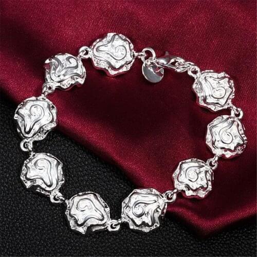 925 Sterling Silver colorcolorLink Chain Bracelet Cute Girls Charm Cubic Zirconia Micro Pave CZ Crystal Bracelet Jewelry S051