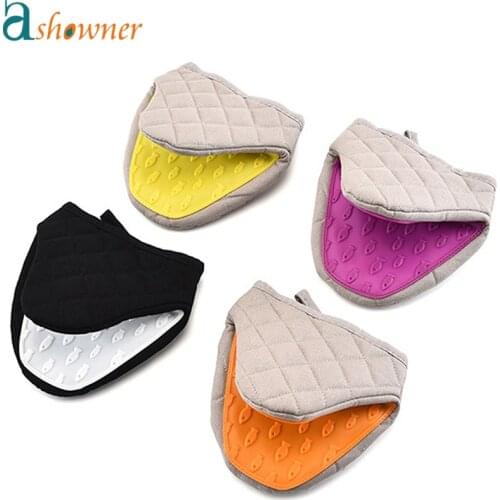 One Piece Silicone Anti-scalding Oven Gloves Mitts Kitchen Silicone Gloves Barbecue Tray Baking Insulation Hand Clip