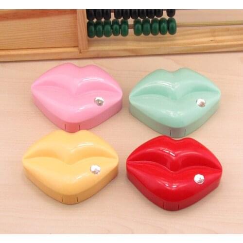 10pcs Fashion New lovely creative Sexy Lips Contact Lens Case with Mirror Lenses Box Easy to carry Nursing box Random color