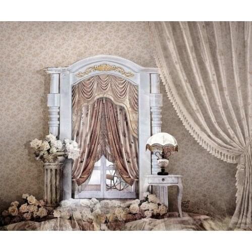 Ivory Curtain Indoor Scenic Photographic Background Backdrops Custom Photography Backdrop Wedding Photo Studio Props fotografia