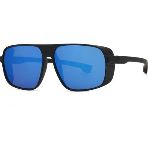 Coating Lens Colorful Polarized Sunglasses Men Black Frame Material Plastic Outdoor Sport Square Summer Glasses Classic Eyewear