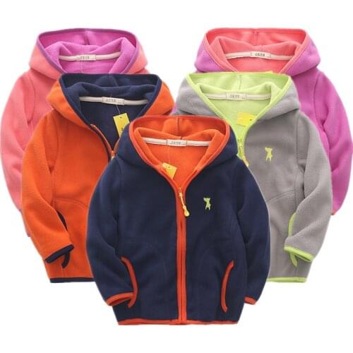Children Hoodies Jackets 2020 Spring/Autumn Kids Zipper Polar Fleece Outerwear Coat For Baby Boys Girls 3-14 Years Sweatshirts