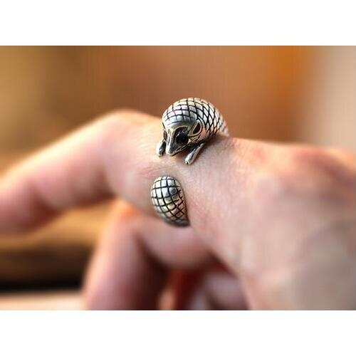 Drop shipping-3D Retro Hedgehog Ring