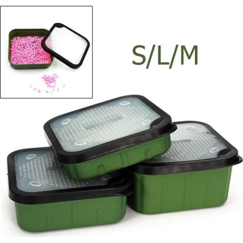 Fishing Maggot Bait Boxes Lids Live Lure Storage Case Bloodworms Container Tackle Spoon Hook Accessories S/M/L Pesca Iscas