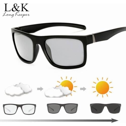 Classic Driving Photochromic Sunglasses Polarized Chameleon Discoloration Day And Night Retro Sun glasses for Men Women Goggles