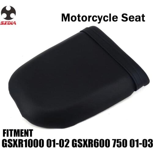 Motorcycle Street Bike Rear Passenger Cushion Leather Seat Cover For SUZUKI GSXR1000 2001 2002 GSXR600 GSXR750 GSXR 600 750