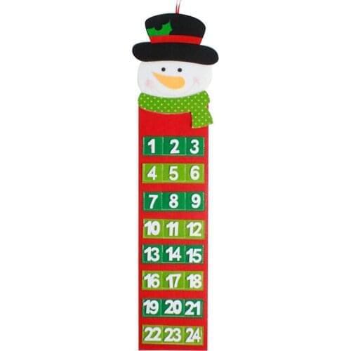 Christmas Old Hairy Man Calendar Advent Countdown Calendar Wall Calendar Handmade Cute Funny Christmas Decorations for Home