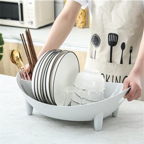 Plastic Simple Dishes Bowls Rack Tableware Storage Holder Kitchen Organizer Cutlery Draining Shelf Plates Chopsticks Stand